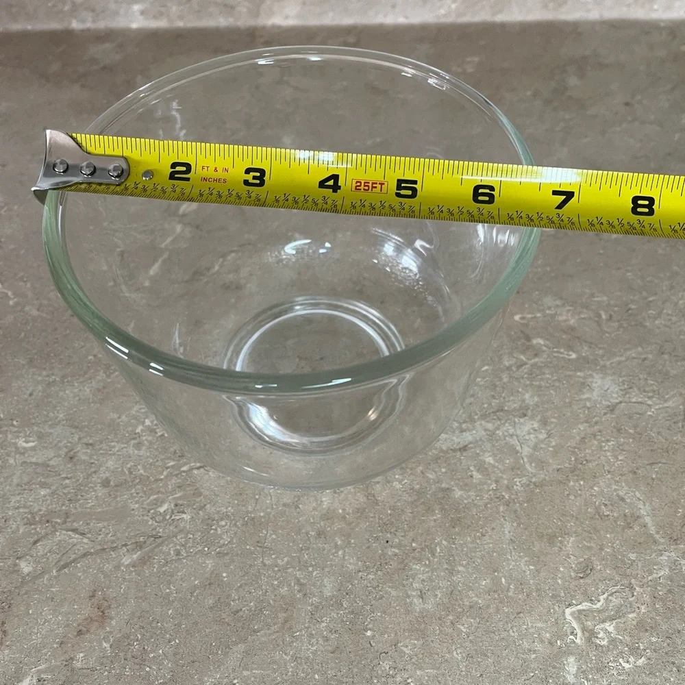Vintage Clear Glass Bowl - Simple Rounded Design